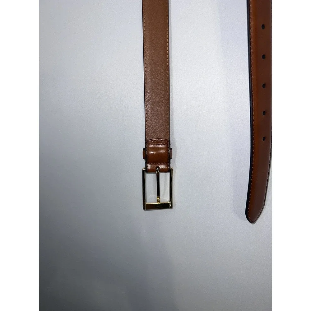 JoS.‎ A. Bank Men's Tan Brown Genuine Italian Leather Belt Sz 44 Set Of 2 NEW